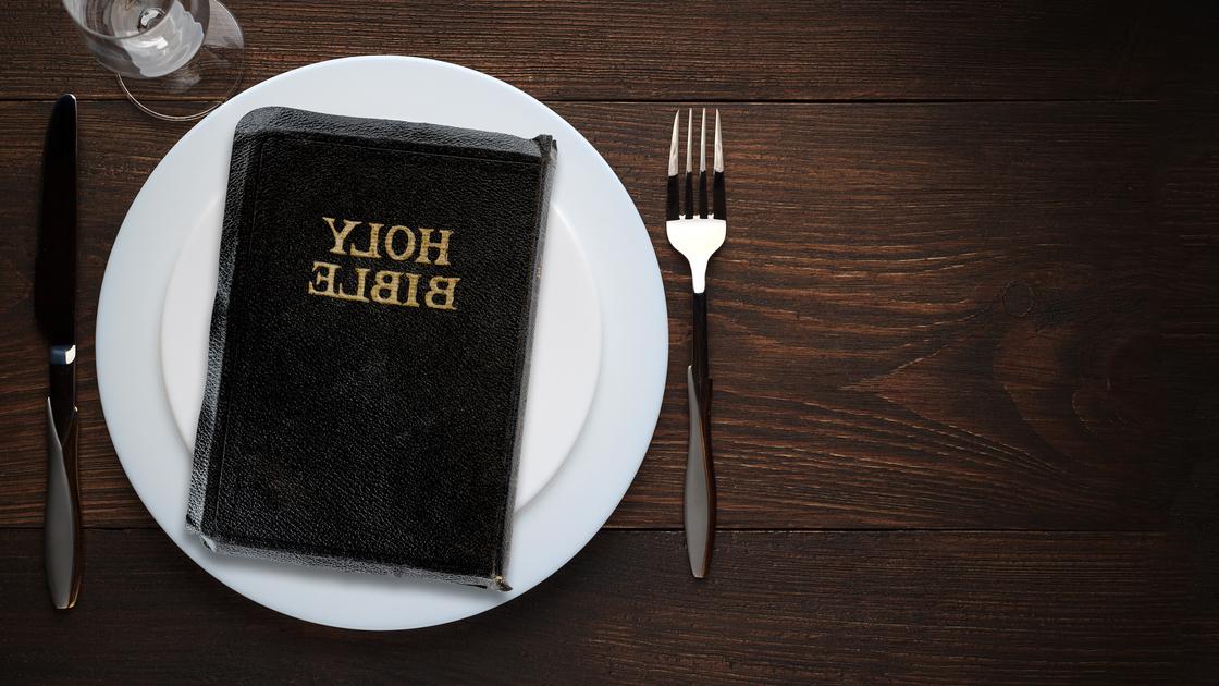 Bible on plate